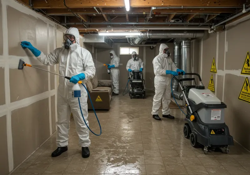 Basement Moisture Removal and Structural Drying process in Lauderdale County, TN